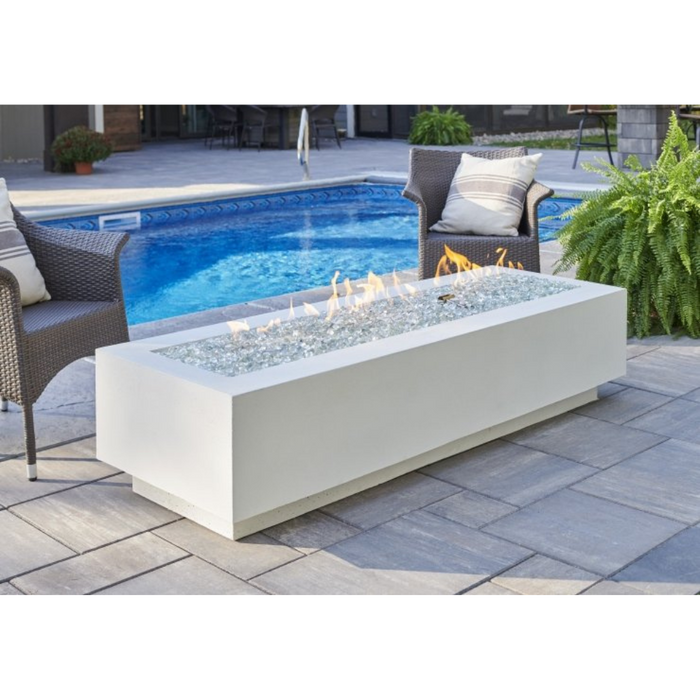 The Outdoor Greatroom Company White Cove 72-Inch Linear Gas Fire Table (CV-72WT)