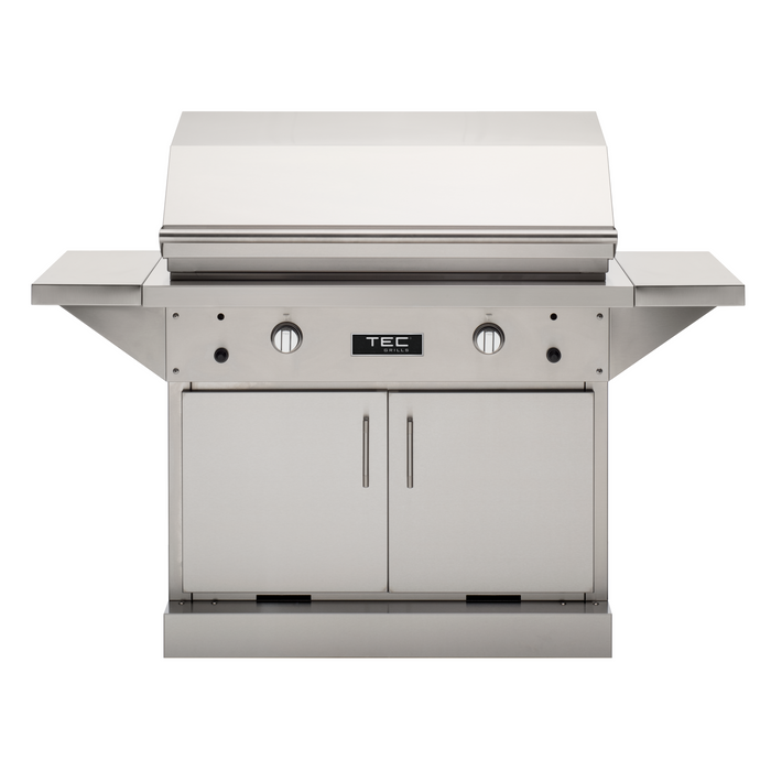 TEC Patio 2FR 44-Inch Infrared Gas Grill On Stainless Steel Cabinet
