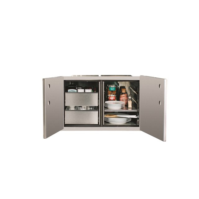 TrueFlame 36-Inch 2-Drawer Dry Storage Pantry & Enclosed Cabinet Combo (TF-DP-36DC)