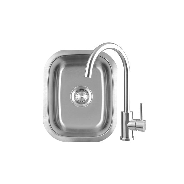 TrueFlame 19-Inch Undermount Sink & Hot/Cold Faucet (TF-NK-19U)