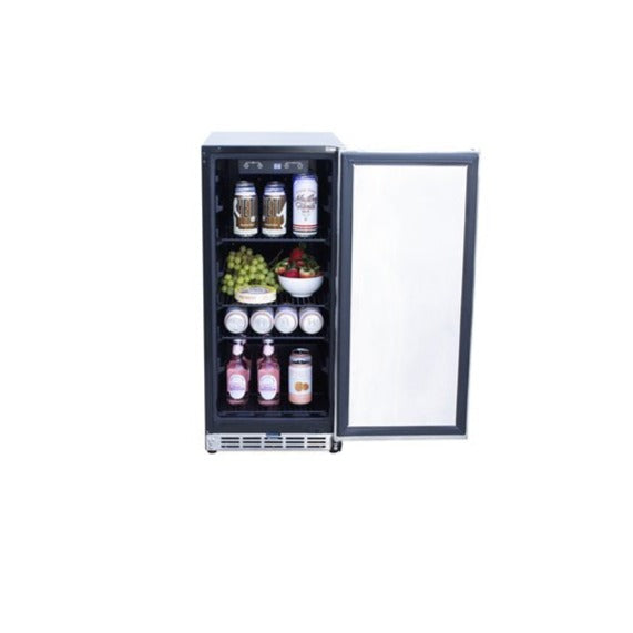 TrueFlame 15-Inch 3.2 Cu. Ft. Outdoor Rated Refrigerator (TF-RFR-15S)
