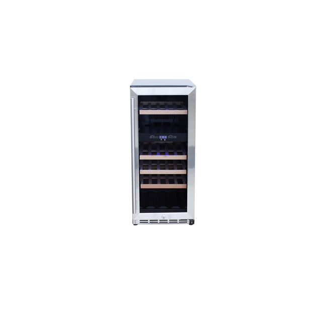 TrueFlame 15-Inch 3.2 Cu. Ft. Outdoor Rated Dual Zone Wine Cooler (TF-RFR-15WD)