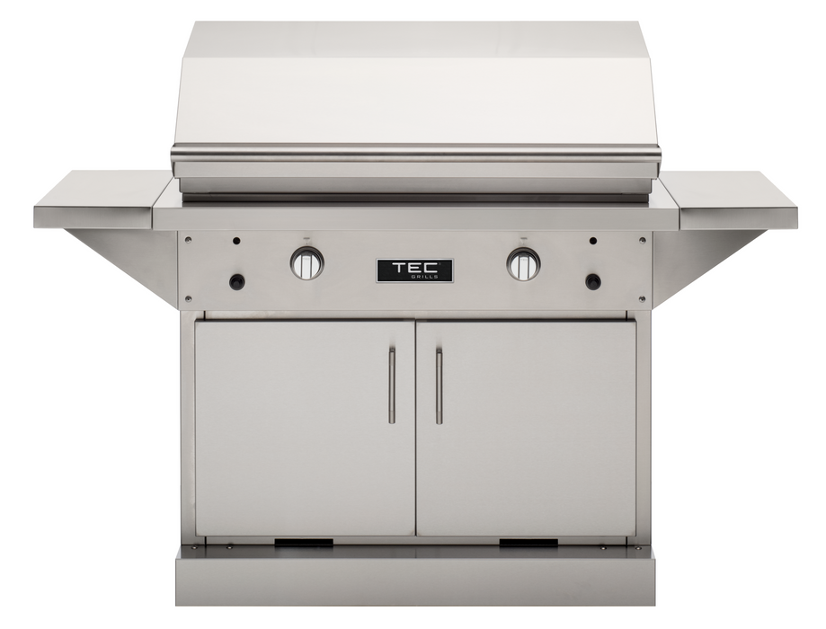 TEC Patio 2FR 44-Inch Infrared Gas Grill On Stainless Steel Cabinet