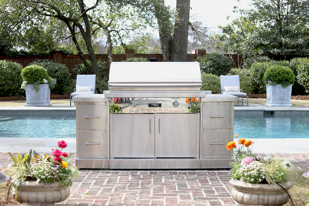 TEC Sterling Patio 2FR 44-Inch Stainless Steel Infrared BBQ Grill Island