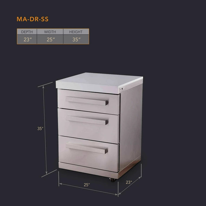 Mont Alpi Extra Drawers Cabinet Module - MA-DR-SS