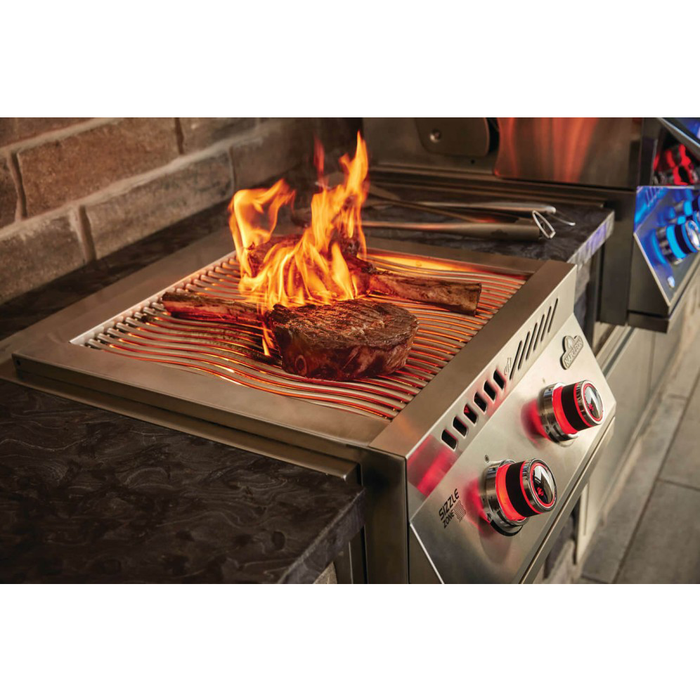 Napoleon 700 Series 18-Inch Built-In Dual Infrared Burner with Stainless Steel Cover - BIB18IR