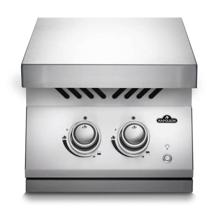 Napoleon 700 Series 12-Inch Inline Dual Range Side Burner with Stainless Steel Cover - BIB12RT