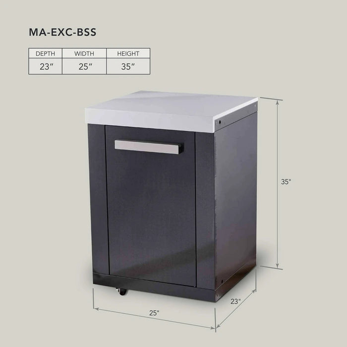 Mont Alpi Black Series Extra Storage Cabinet Module - MA-EXC-BSS