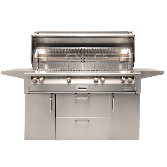 Alfresco ALXE 56-Inch Freestanding Gas All Grill with Sear Zone Burner & Rotisserie (ALXE-56BFGC-LP/NG)