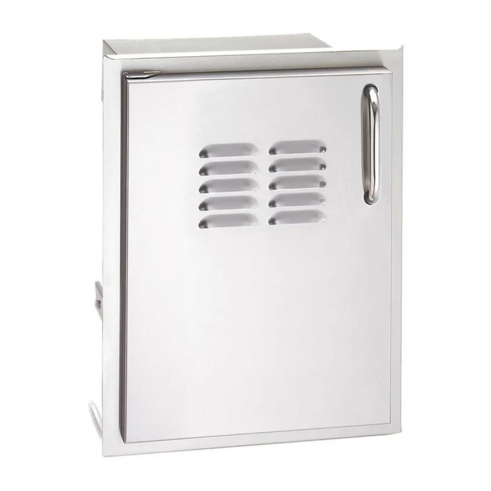 American Outdoor Grill 14-Inch Single Access Door With Tank Tray & Louvers (20-14-SSDRV/RL)