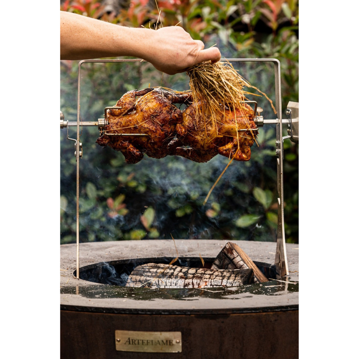 Arteflame Barbecue Grill Rotisserie With Cordless Motor