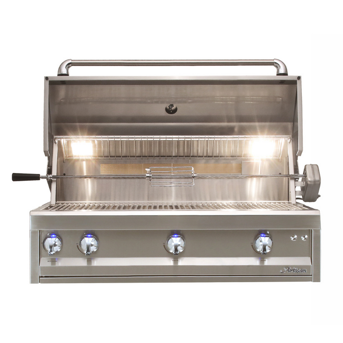 Artisan 42-Inch 3-Burner Built-In Professional Gas Grill With Rotisserie & Light (ARTP-42-NG/LP)