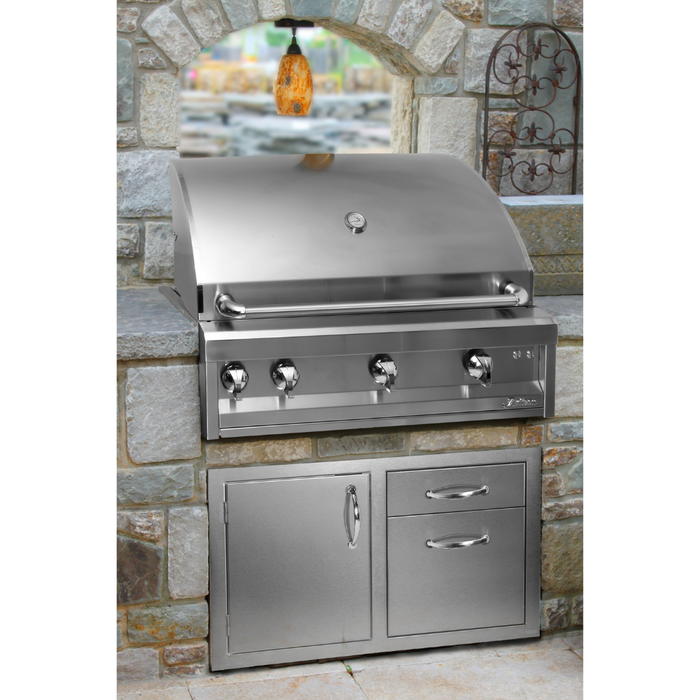 Artisan 42-Inch 3-Burner Built-In Professional Gas Grill With Rotisserie & Light (ARTP-42-NG/LP)