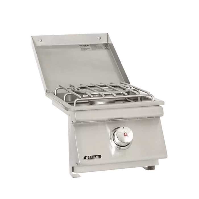 Bull Grills Built-In Single Pro Side Burner With Cover (60018/9)