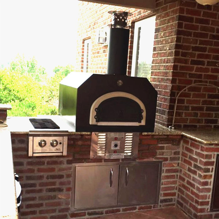 Chicago Brick Oven 750 Countertop Hybrid Gas & Wood Fired Pizza Oven with Skirt
