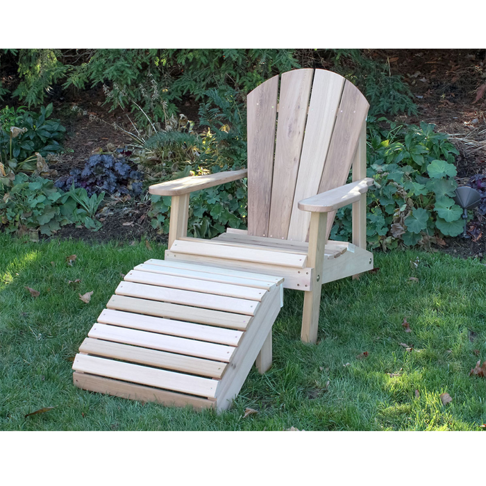 Creekvine Designs Cedar Adirondack Chair & Footrest Set