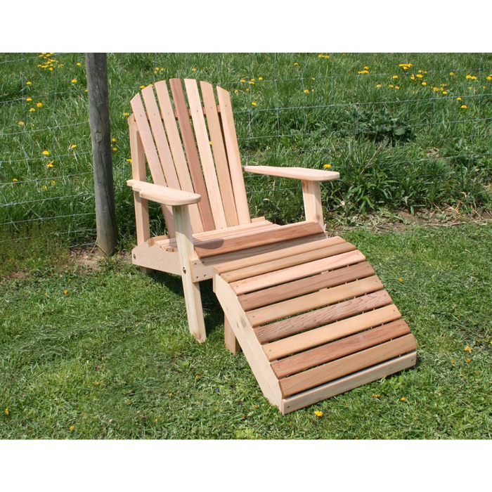 Creekvine Designs Cedar American Forest Adirondack Chair & Footrest Set