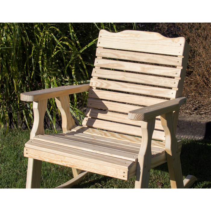Creekvine Designs Treated Pine Crossback Rocking Chair