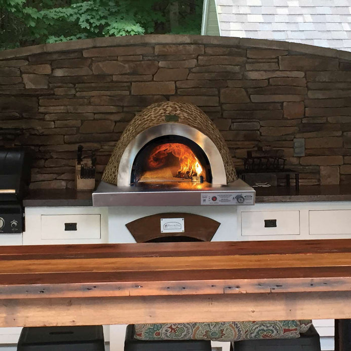 HPC Villa Built-In Hybrid Gas/Wood Fueled Mosaic Tile Pizza Oven