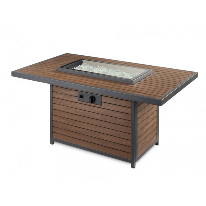 The Outdoor Greatroom Company Kenwood Rectangular Chat Height Gas Fire Pit Table (KW-1224-19-K)