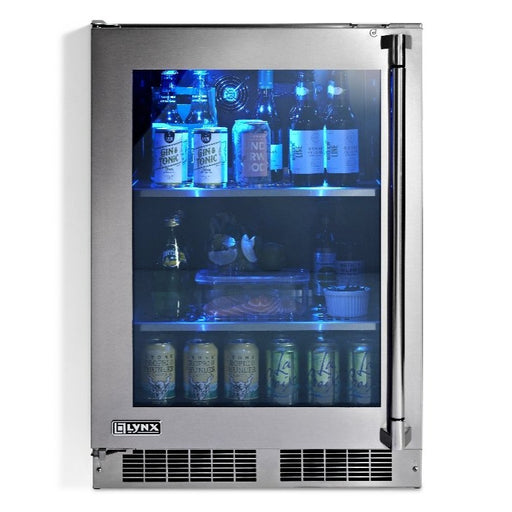 Lynx 24-Inch Outdoor Glass Door Refrigerator