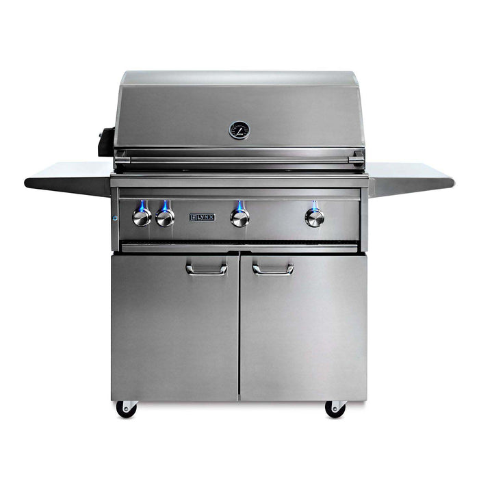 Lynx 36-Inch Professional Gas Grill On Cart with 2 Ceramic & 1 Trident Infrared Burners (L36TRF-LP/NG)