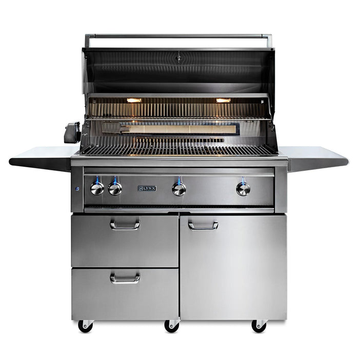 Lynx 42-Inch Professional Gas Grill On Cart with All Trident Infrared Burners (L42ATRF-LP/NG)