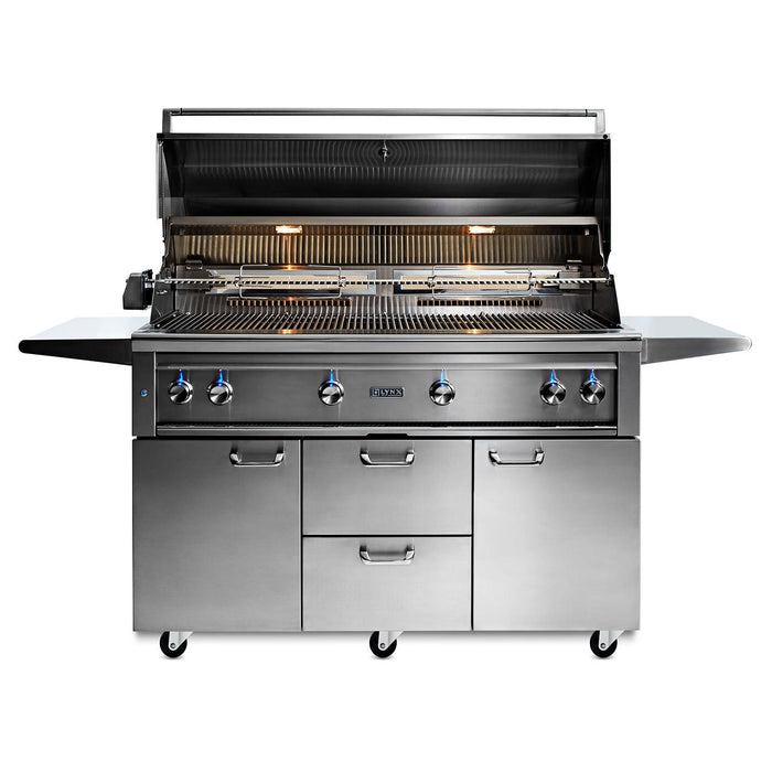 Lynx 54-Inch Professional Gas Grill On Cart with 3 Ceramic & 1 Trident Infrared Burners (L54TRF-LP/NG)