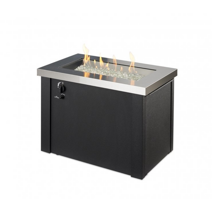 The Outdoor Greatroom Company Stainless Steel Providence Rectangular Gas Fire Pit Table (PROV-1224-SS)