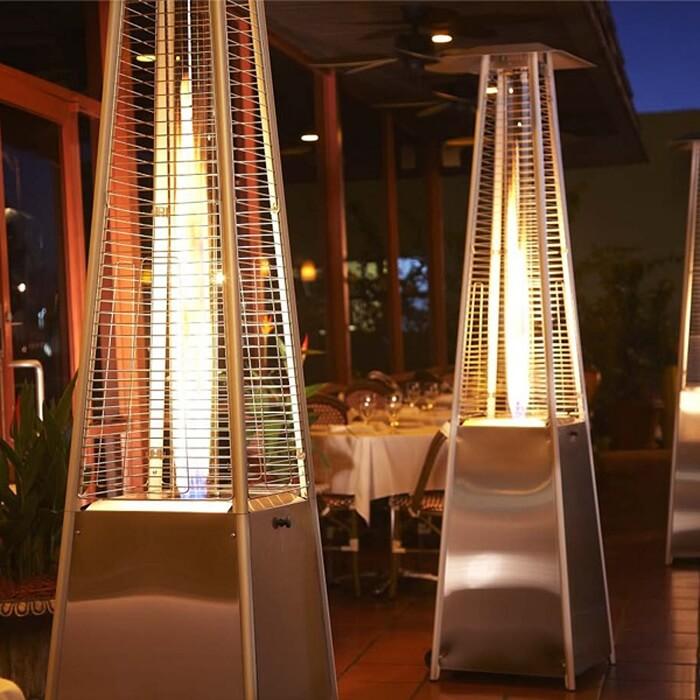 RADtec Tower Flame Patio Heater - Stainless Steel