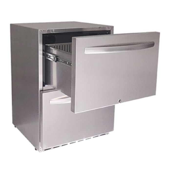 RCS Two Drawer Outdoor Rated Stainless Steel Refrigerator