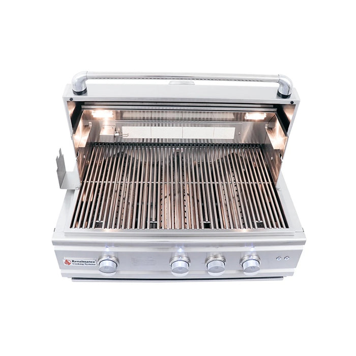RCS Cutlass Pro 30" Built-In Gas Grill with Rear Infrared Burner
