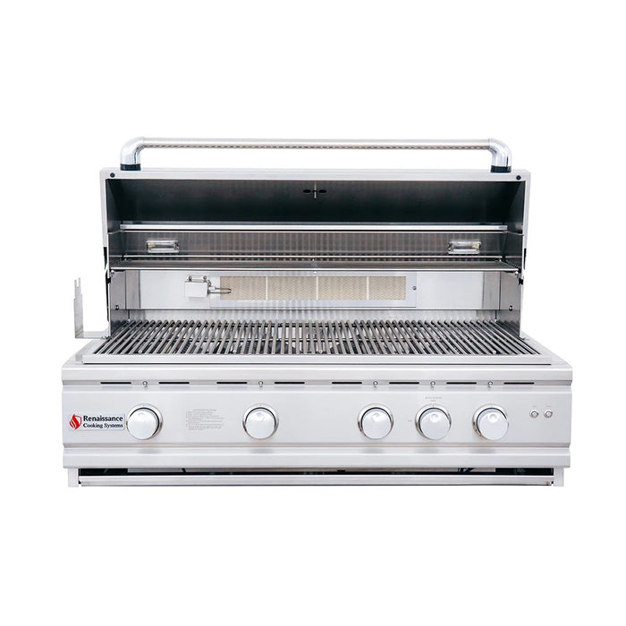 RCS Cutlass Pro 38" Built-In Gas Grill with Rear Infrared Burner
