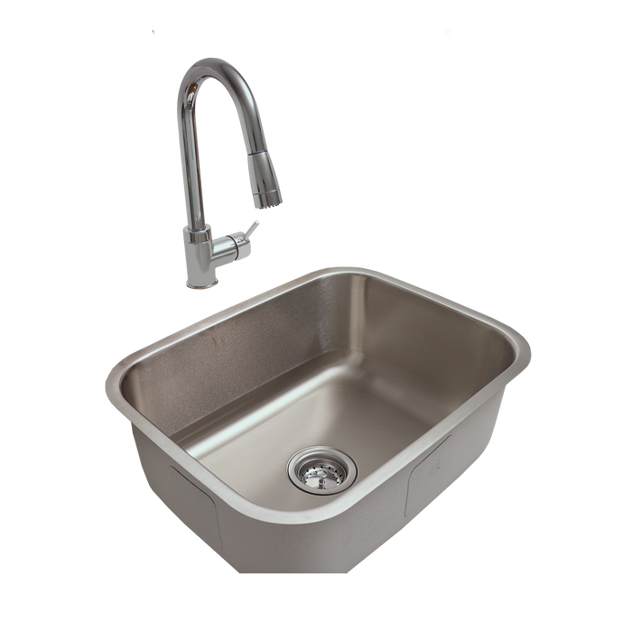 RCS Stainless Steel Undermount Sink & Faucet - RSNK2