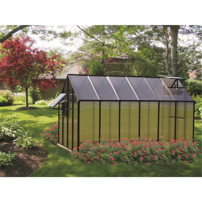 Riverstone Industries Monticello Mojave Edition Black Finish Greenhouse with Heater