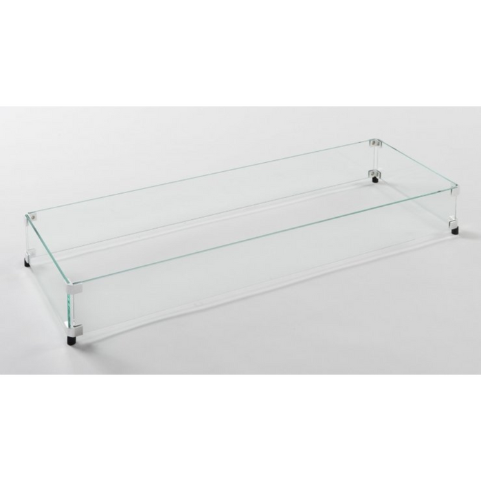 The Outdoor Greatroom Company 12" x 42" Linear Glass Wind Guard (GLASS GUARD-1242)