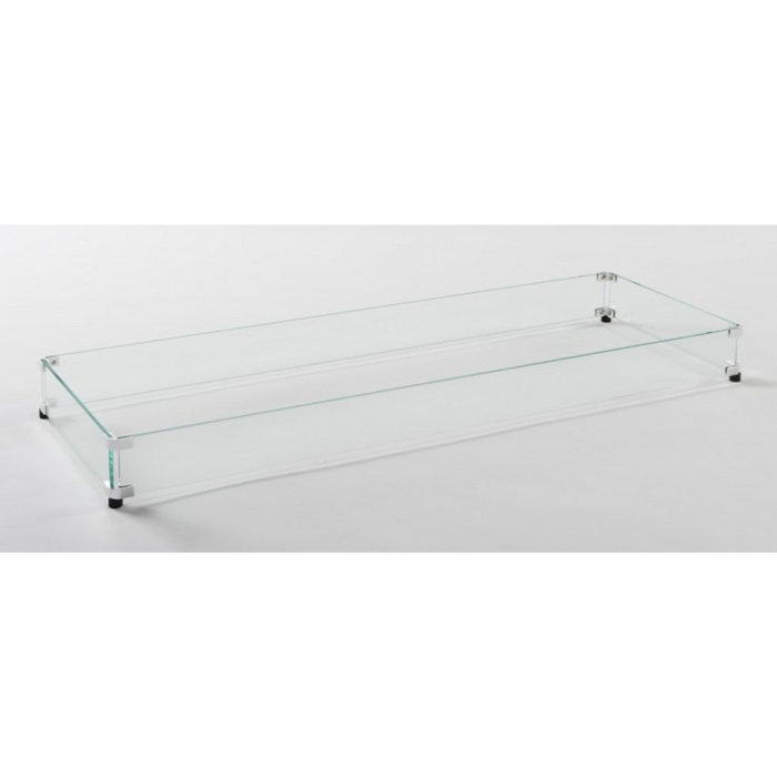 The Outdoor Greatroom Company 12" x 64" Linear Glass Wind Guard (GLASS GUARD-1264)