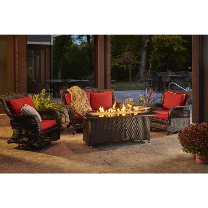 The Outdoor Greatroom Company Balsam Montego Linear Gas Fire Pit Table (MG-1242-BLSM-K)