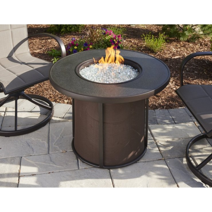 The Outdoor Greatroom Company Brown Stonefire Round Gas Fire Pit Table (SF-32-K)