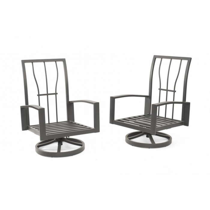 The Outdoor Greatroom Company Cast Slate Lyndale Highback Swivel Rocking Chairs (LSR-CS)