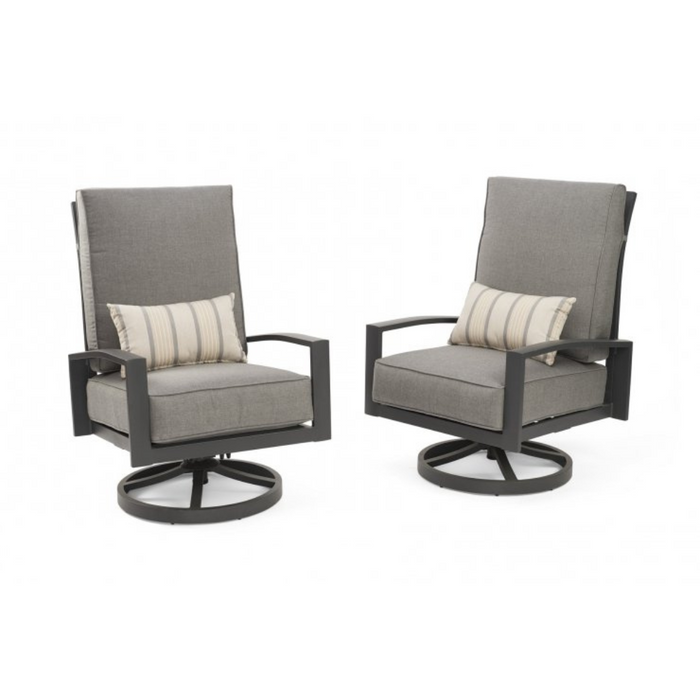 The Outdoor Greatroom Company Cast Slate Lyndale Highback Swivel Rocking Chairs (LSR-CS)