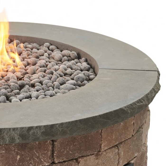 The Outdoor Greatroom Company Concrete Top for Bronson Block Round Gas Fire Pit Kit (BRON52-CG-TC/LT-TC)