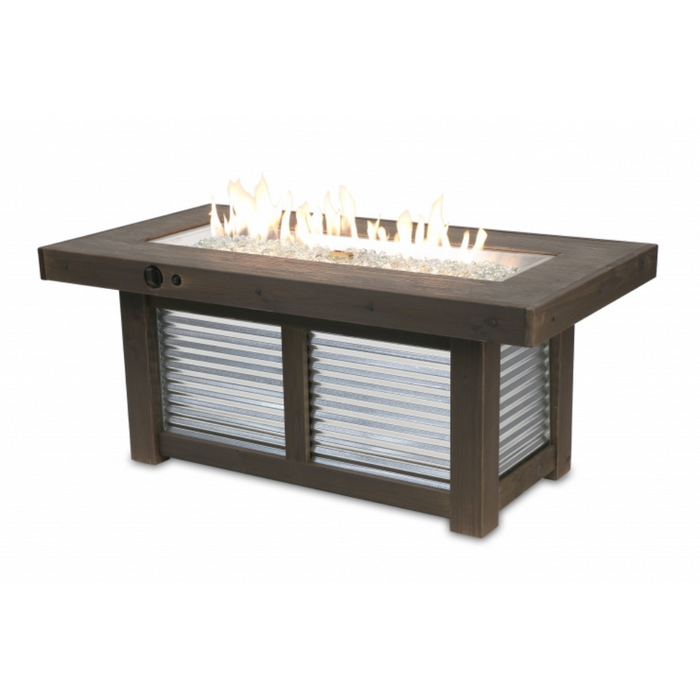 The Outdoor Greatroom Company Denali Brew Linear Gas Fire Pit Table (DENBR-1242)