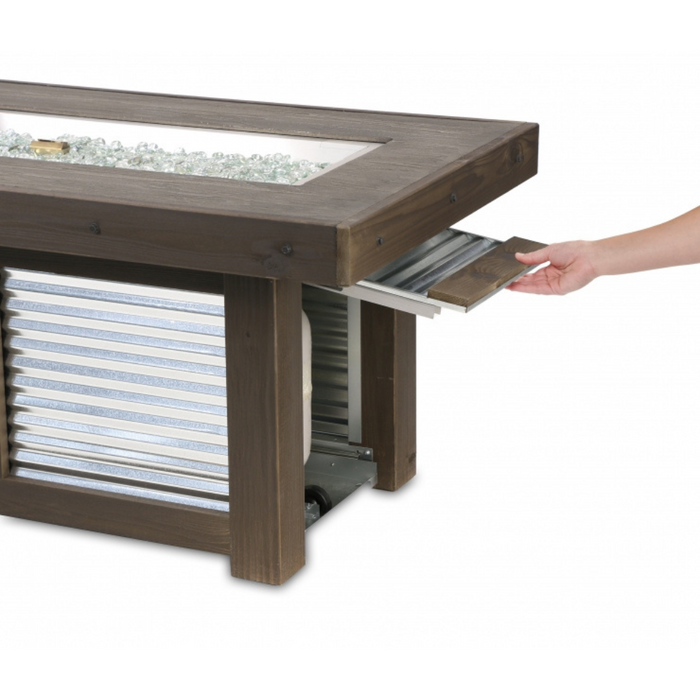 The Outdoor Greatroom Company Denali Brew Linear Gas Fire Pit Table (DENBR-1242)