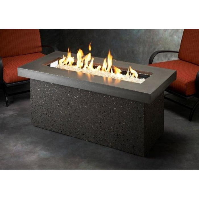 The Outdoor Greatroom Company Grey Key Largo Linear Gas Fire Pit Table (KL-1242-MM)