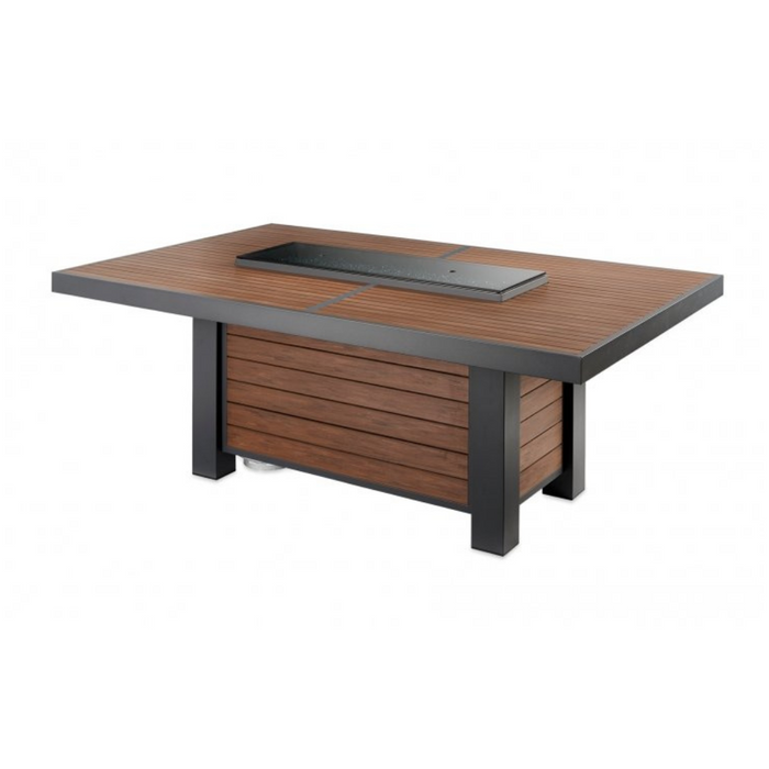 The Outdoor Greatroom Company Kenwood Linear Dining Height Gas Fire Pit Table (KW-1242-K)