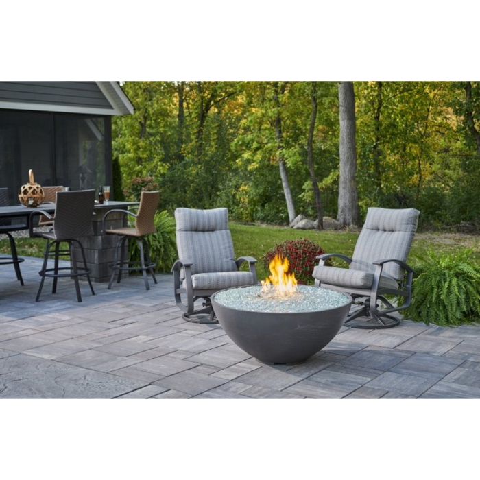 The Outdoor Greatroom Company Midnight Mist Cove Edge 42-Inch Round Gas Fire Pit Bowl (CV-30EMM)