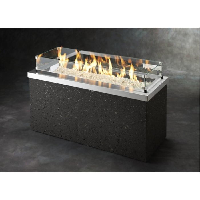 The Outdoor Greatroom Company Stainless Steel Key Largo Linear Gas Fire Pit Table (KL-1242-SS)