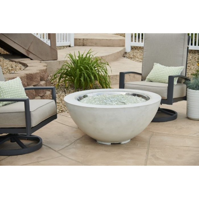The Outdoor Greatroom Company White Cove 42-Inch Round Gas Fire Pit Bowl (CV-30WT)
