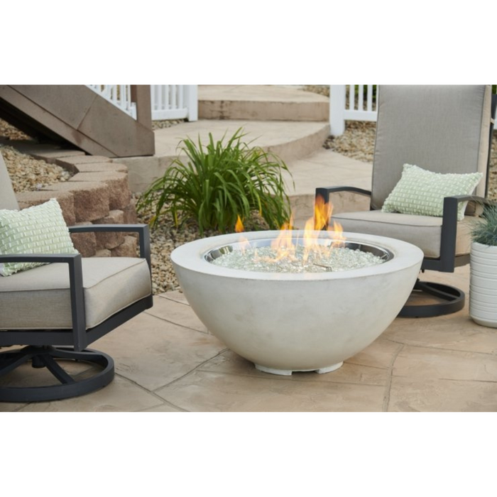 The Outdoor Greatroom Company White Cove 42-Inch Round Gas Fire Pit Bowl (CV-30WT)